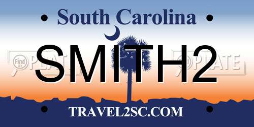 SMITH2 South Carolina License Plate