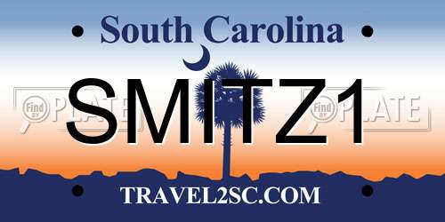 SMITZ1 South Carolina License Plate