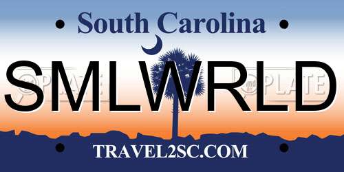 SMLWRLD South Carolina License Plate
