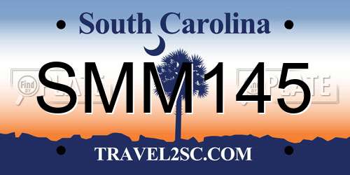 SMM145 South Carolina License Plate