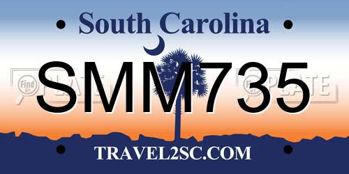 SMM735 South Carolina License Plate