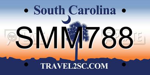 SMM788 South Carolina License Plate