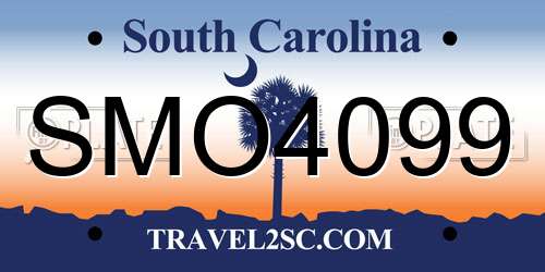 SMO4099 South Carolina License Plate