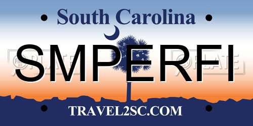 SMPERFI South Carolina License Plate
