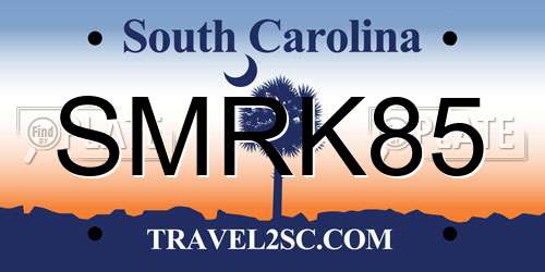 SMRK85 South Carolina License Plate