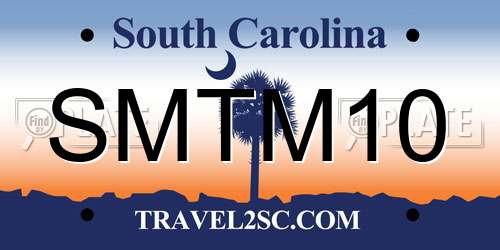 SMTM10 South Carolina License Plate
