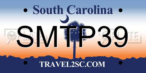SMTP39 South Carolina License Plate