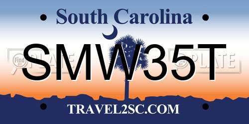 SMW35T South Carolina License Plate