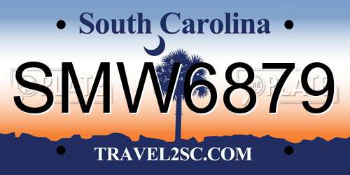 SMW6879 South Carolina License Plate