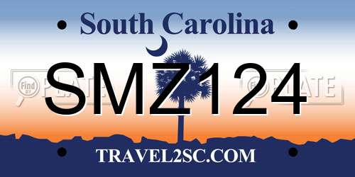 SMZ124 South Carolina License Plate