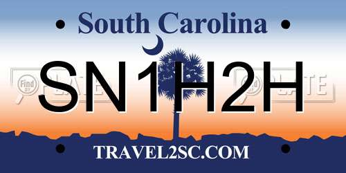 SN1H2H South Carolina License Plate