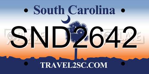 SND2642 South Carolina License Plate