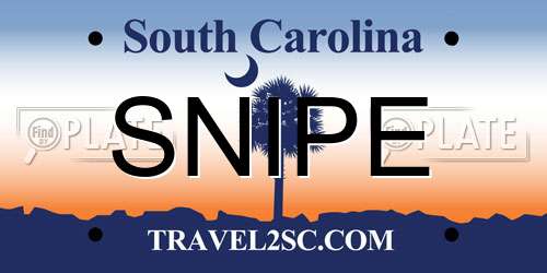 SNIPE South Carolina License Plate