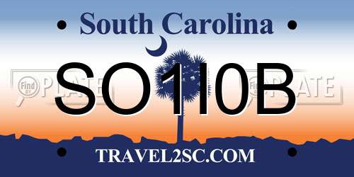 SO1I0B South Carolina License Plate