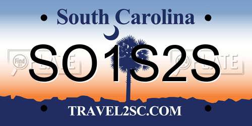 SO1S2S South Carolina License Plate