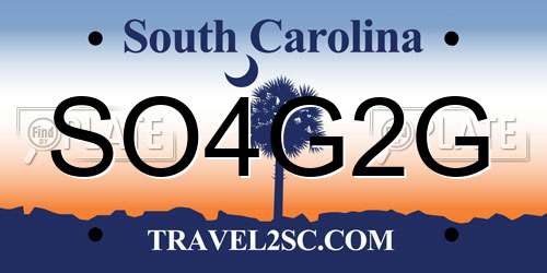 SO4G2G South Carolina License Plate