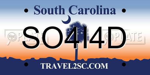 SO4I4D South Carolina License Plate