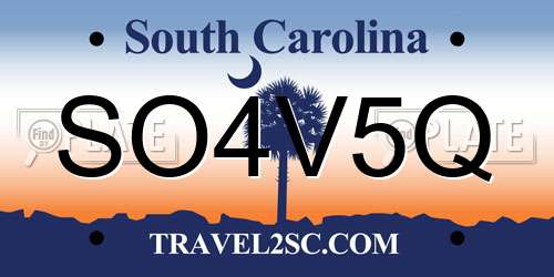 SO4V5Q South Carolina License Plate