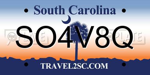 SO4V8Q South Carolina License Plate