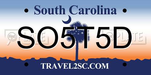 SO5T5D South Carolina License Plate