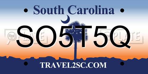 SO5T5Q South Carolina License Plate