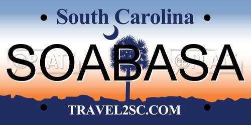 SOABASA South Carolina License Plate