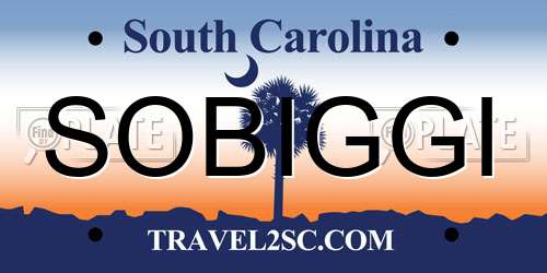 SOBIGGI South Carolina License Plate