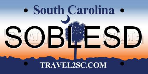 SOBLESD South Carolina License Plate