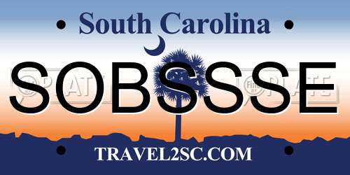 SOBSSSE South Carolina License Plate