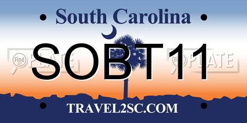 SOBT11 South Carolina License Plate