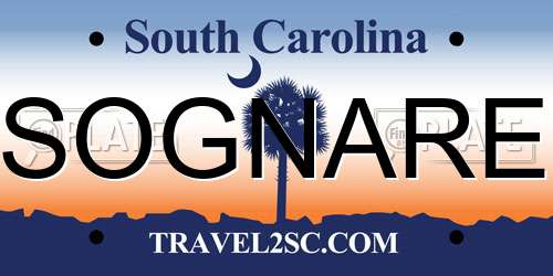 SOGNARE South Carolina License Plate