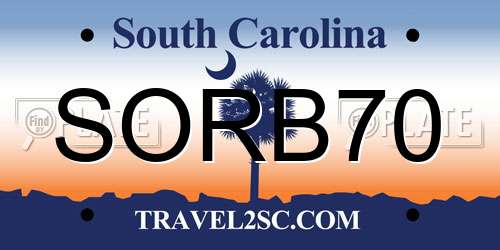 SORB70 South Carolina License Plate
