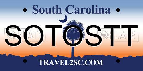 SOTOSTT South Carolina License Plate