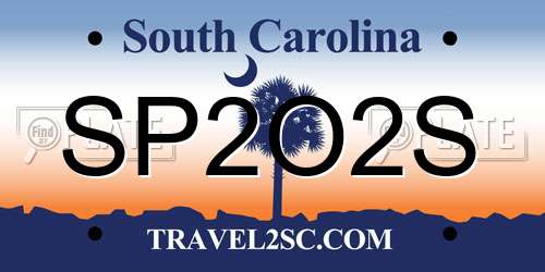 SP2O2S South Carolina License Plate