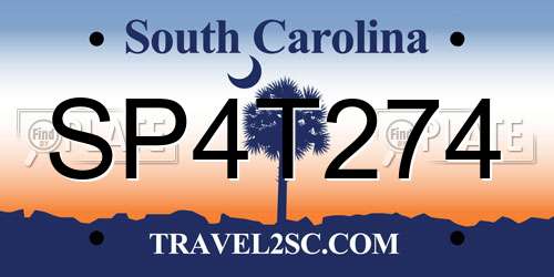SP4T274 South Carolina License Plate