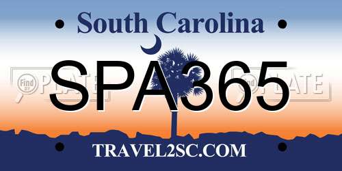 SPA365 South Carolina License Plate
