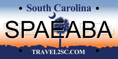 SPAEABA South Carolina License Plate