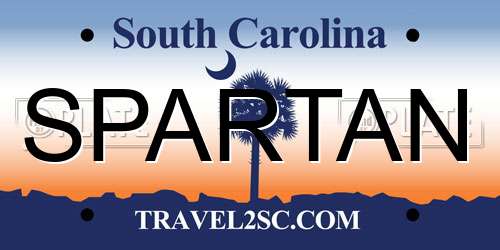 SPARTAN South Carolina License Plate