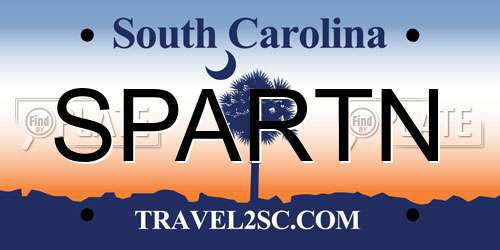 SPARTN South Carolina License Plate