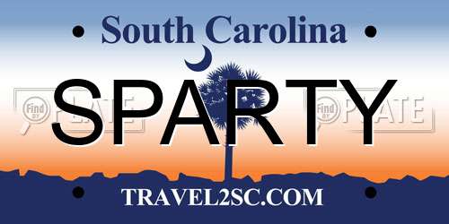 SPARTY South Carolina License Plate