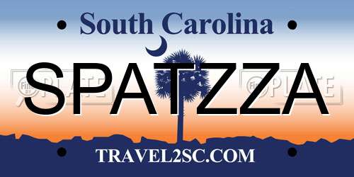 SPATZZA South Carolina License Plate