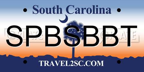 SPBSBBT South Carolina License Plate