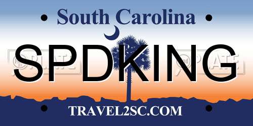 SPDKING South Carolina License Plate