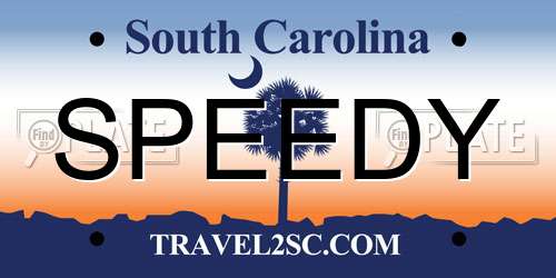 SPEEDY South Carolina License Plate