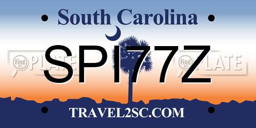 SPI77Z South Carolina License Plate