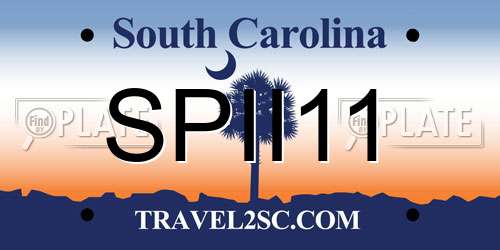 SPII11 South Carolina License Plate
