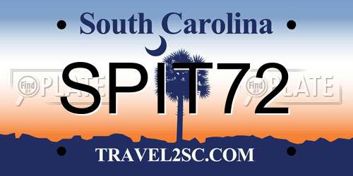 SPIT72 South Carolina License Plate