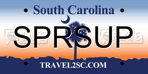 SPRSUP South Carolina License Plate