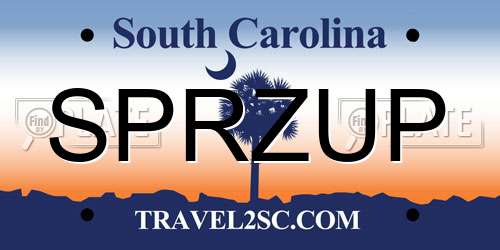 SPRZUP South Carolina License Plate