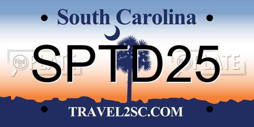 SPTD25 South Carolina License Plate